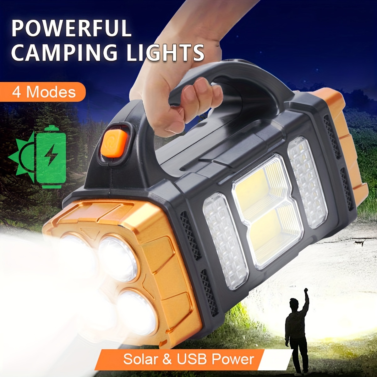 Outdoor Adventure Trips - New Upgrade Rechargeable High Power Solar