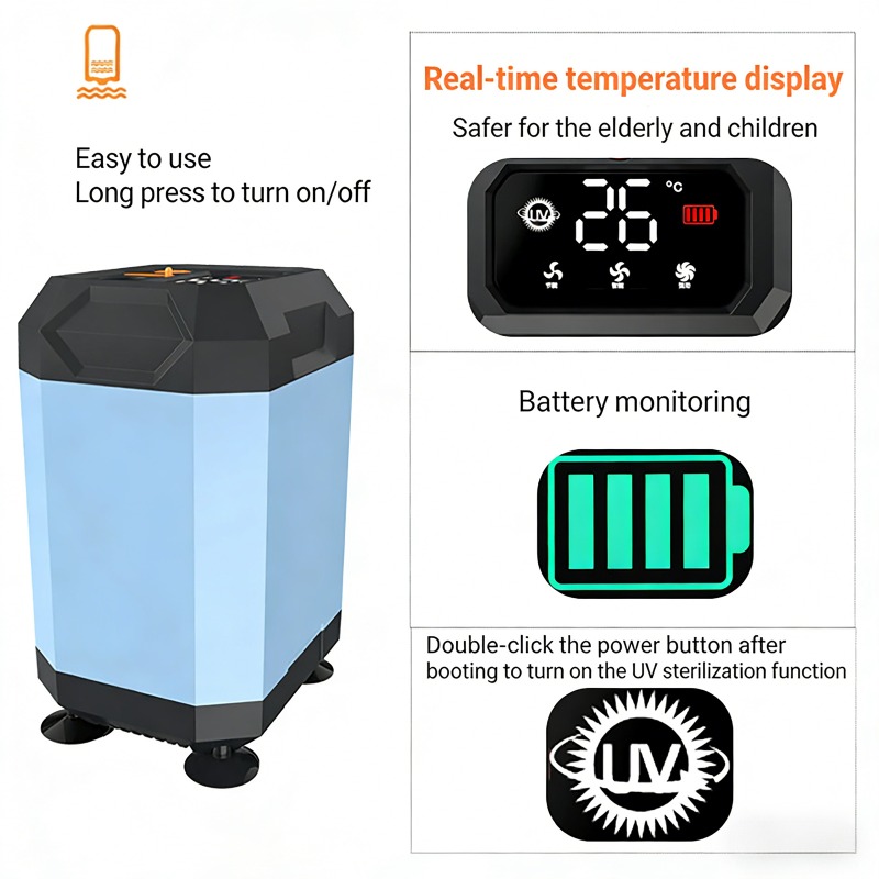 Outdoor Adventure Trips - 5400mAh/9000mAh Outdoor Portable Camping Shower with