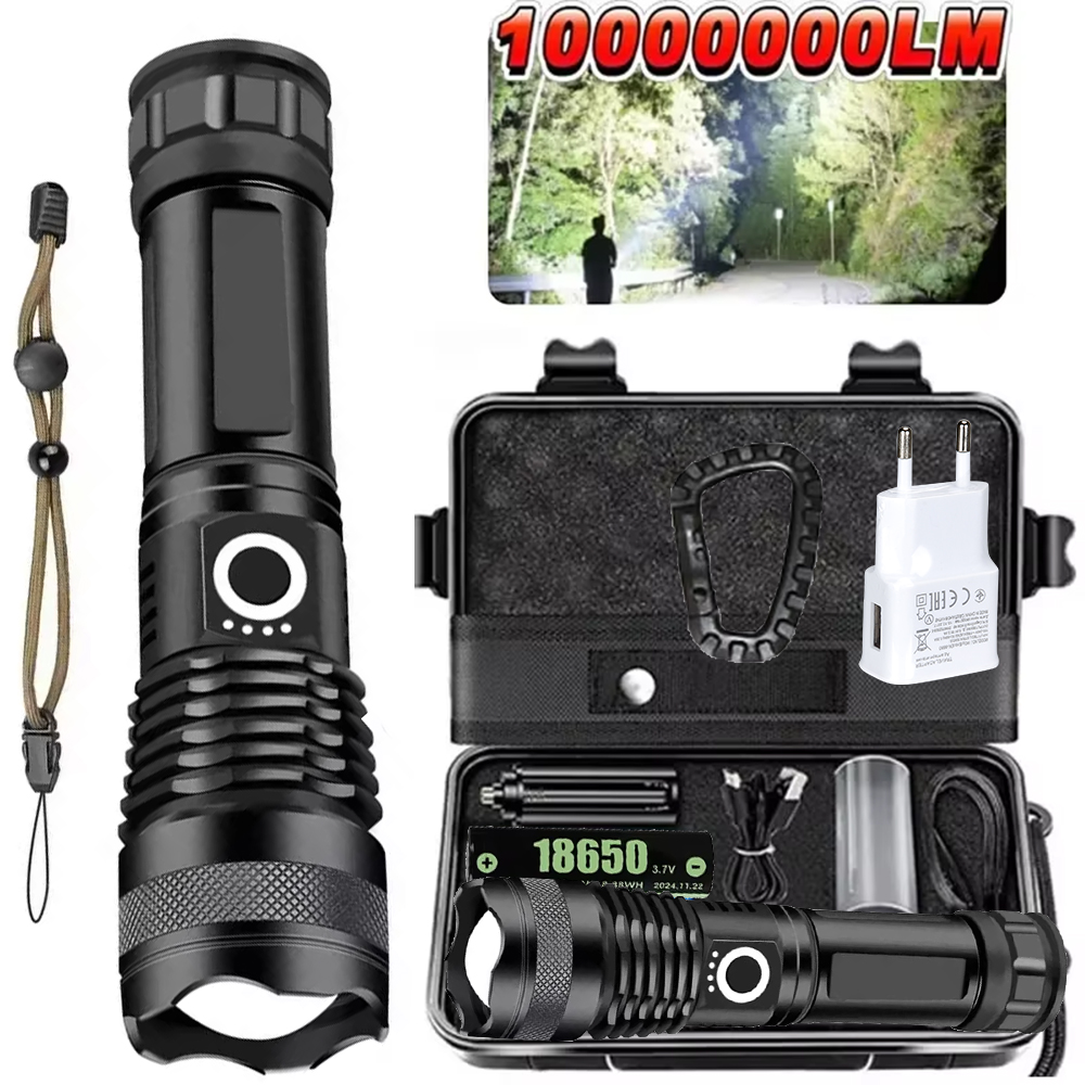 Outdoor Adventure Trips - High Power LED Flashlight Rechargeable 5