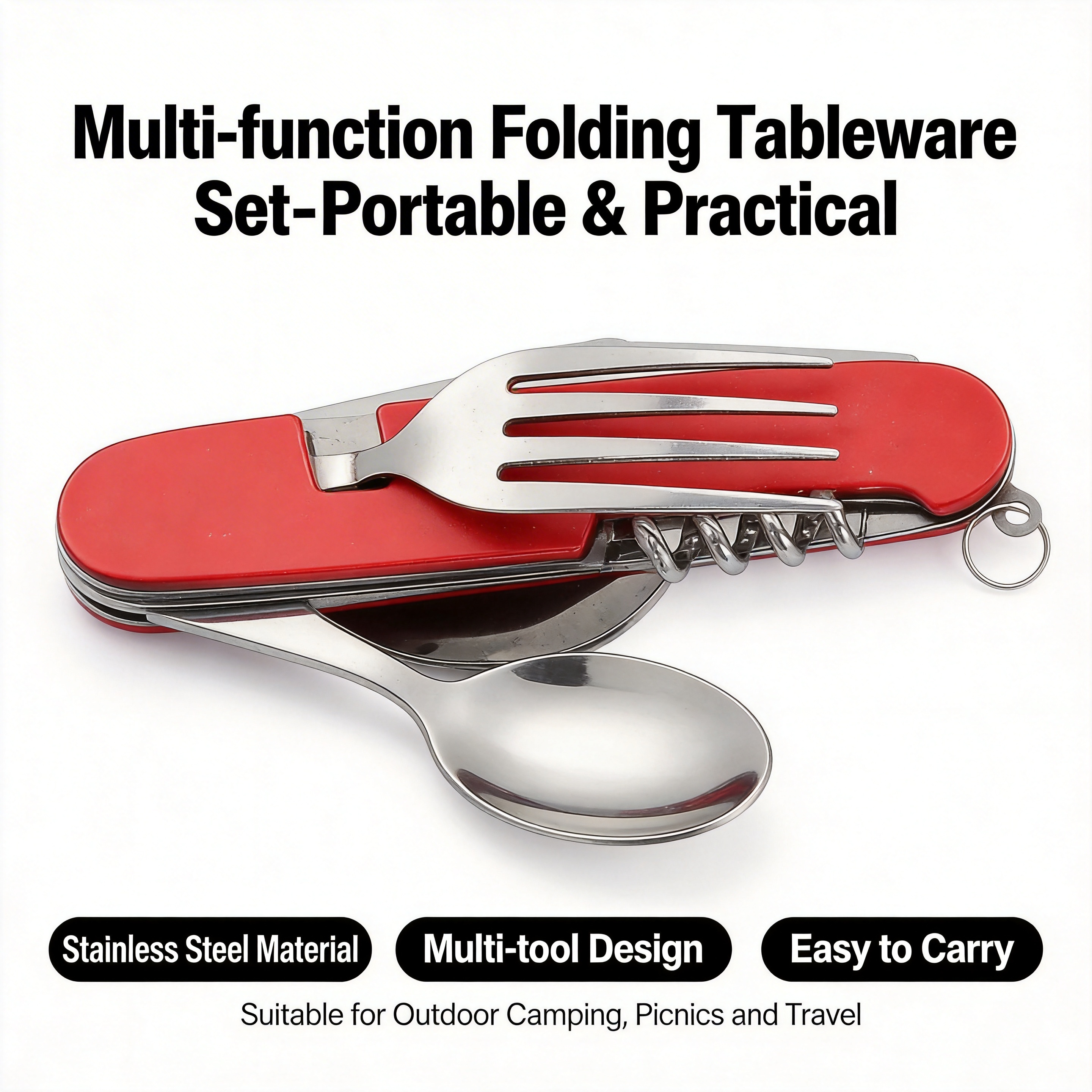 4-in-1 Portable Stainless Stee - Outdoor Adventure Kit recension och pris