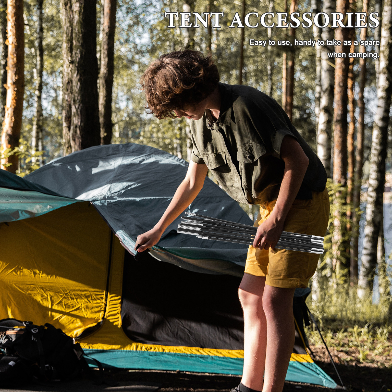 2Pcs Tent Pole Kit Replacement - Outdoor Adventure Kit recension och pris