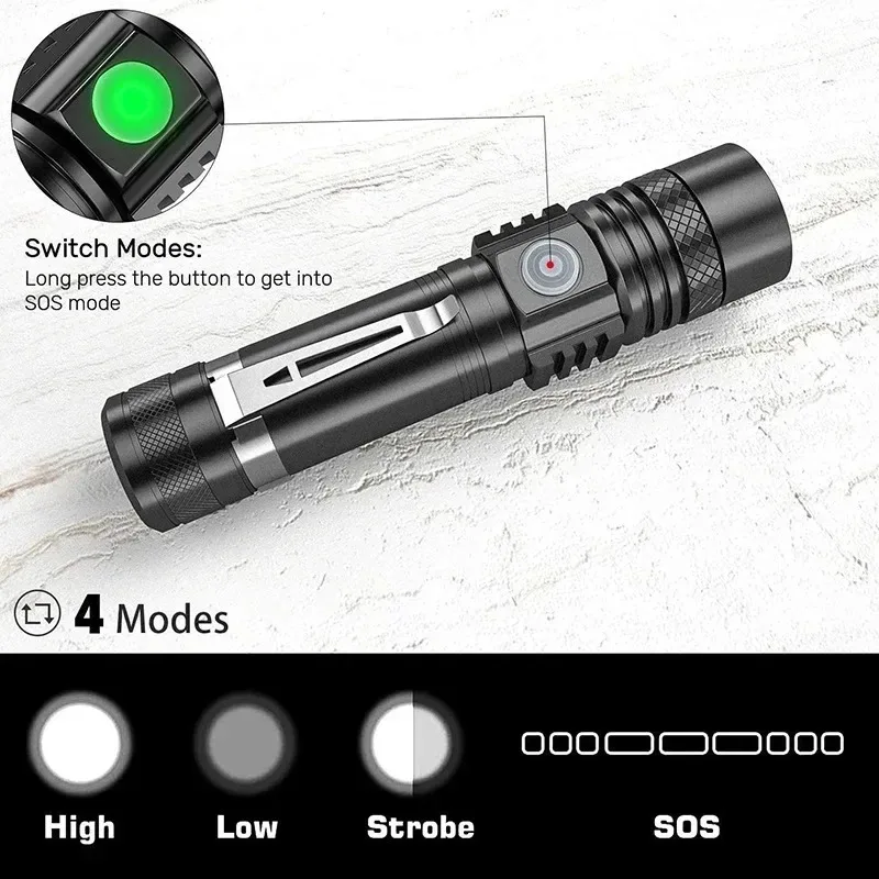 T6 LED Rechargeable Flashlight - Outdoor Adventure Trips recension och pris