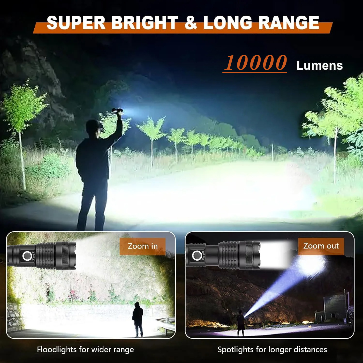 High Power LED Flashlight Rech - Outdoor Adventure Trips recension och pris