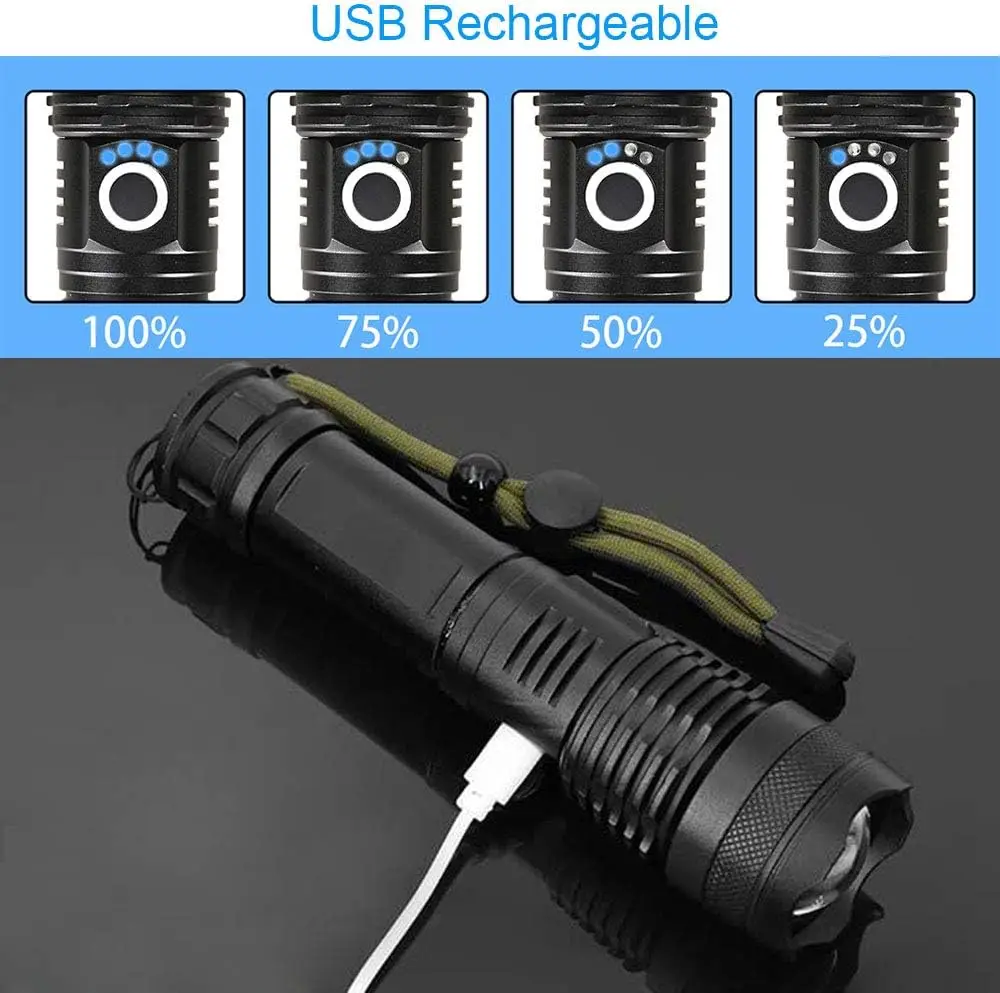 High Power LED Flashlight Rech - Outdoor Adventure Trips recension och pris